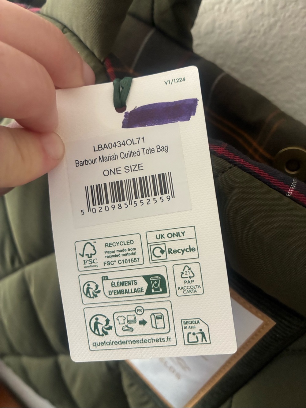 Barbour Mariah Quilted Tote - Picture 3 of 4